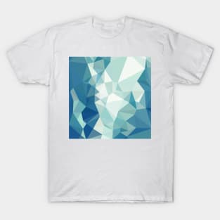 Turquoise Green Abstract Low Polygon Background T-Shirt